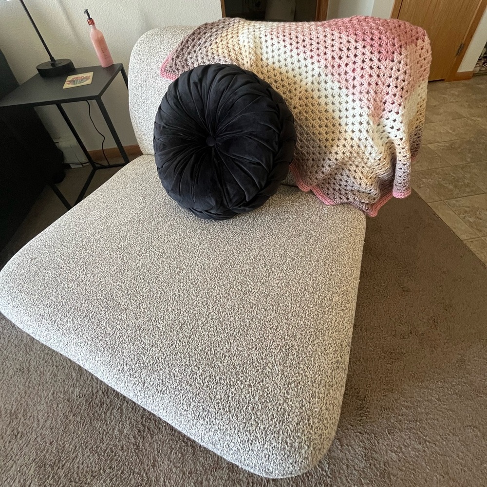 Pink crochet blanket